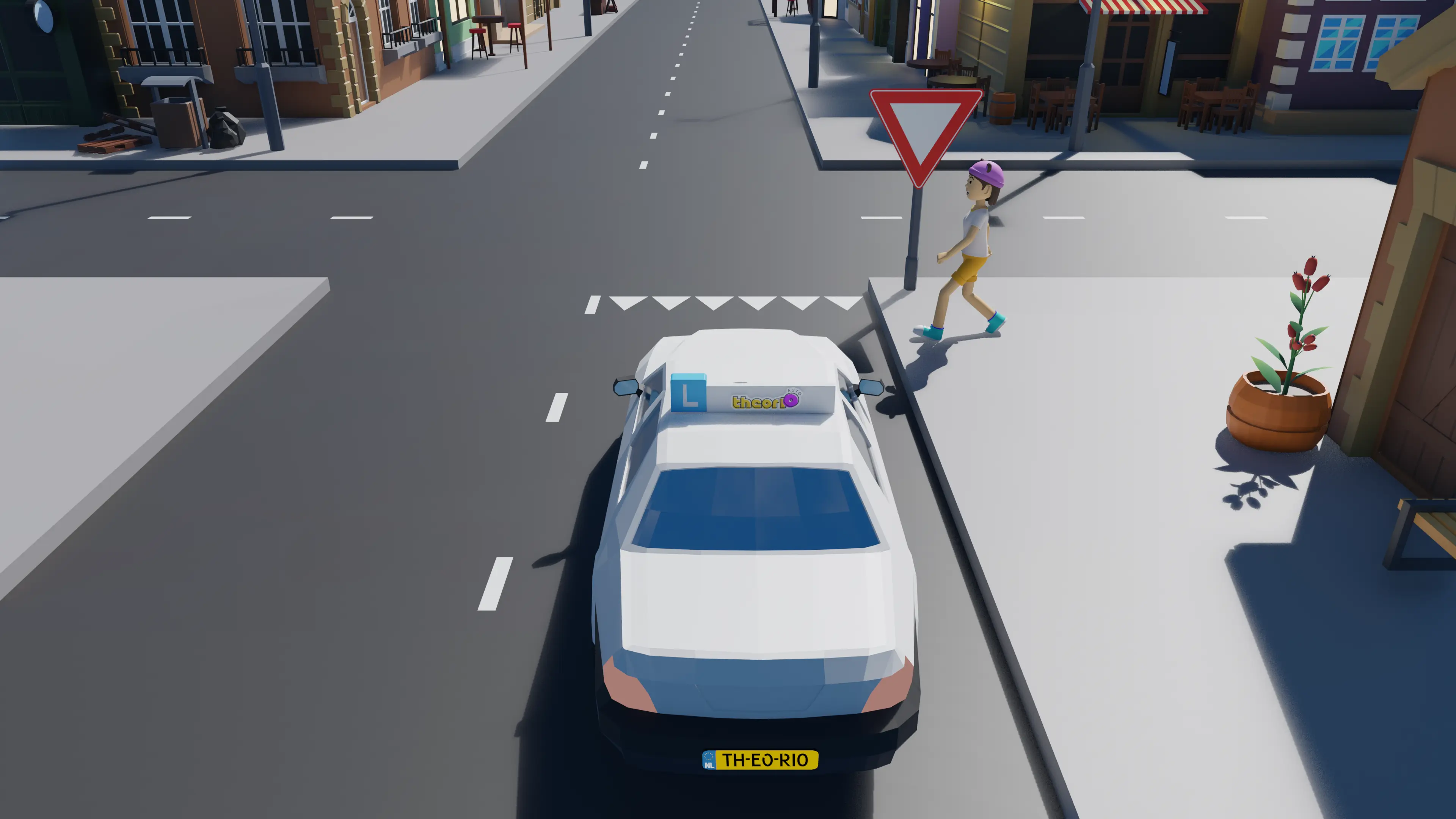 Voorrang auto theorie vraag