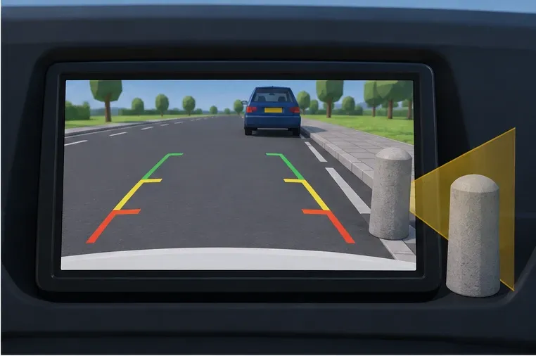 The display seems clear but you are unsure about a low obstacle. What do you do?
