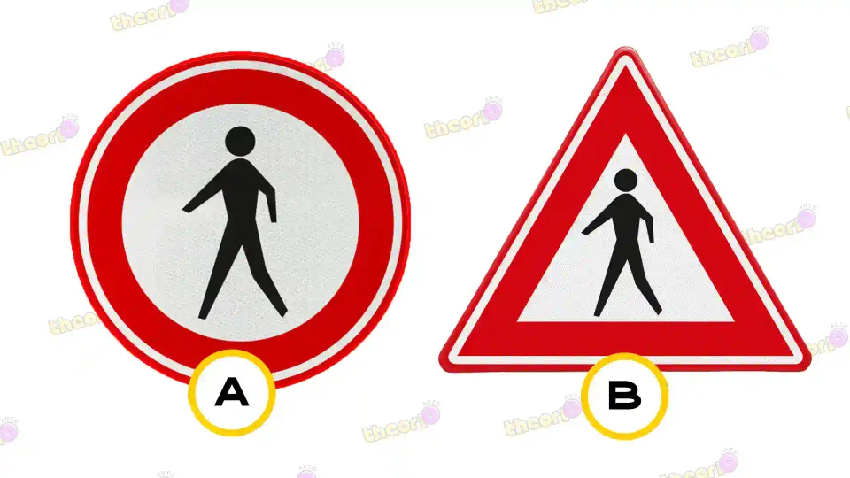 Bij welk bord kun je voetgangers verwachten?