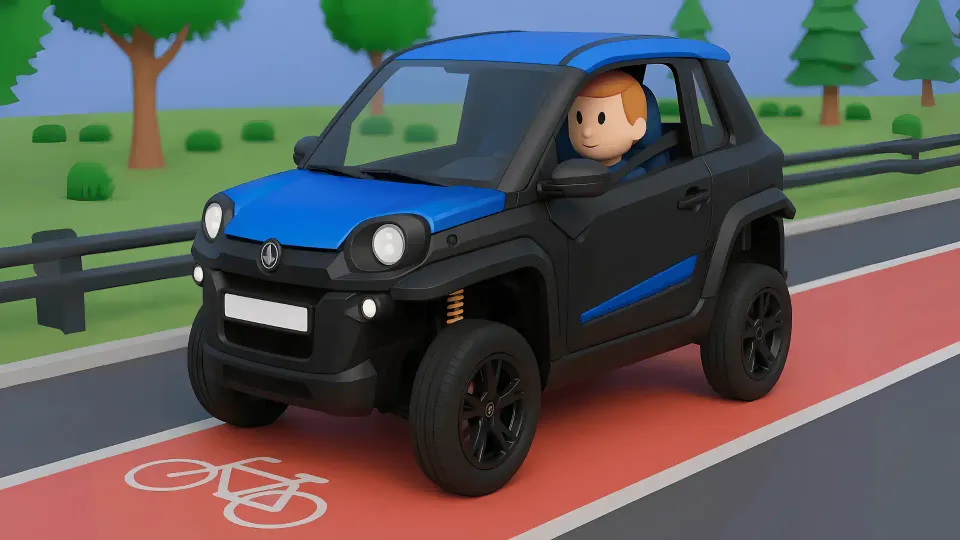 Mag een brommobiel op het fietspad rijden?
