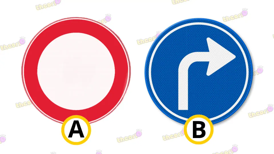 Bij welk bord mag je rechtdoor rijden?