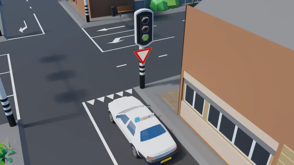 Het verkeerslicht is groen, mag je doorrijden?