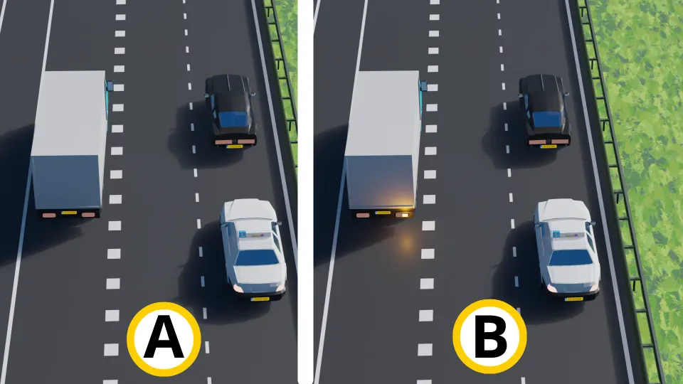 In which situation are you allowed to overtake?