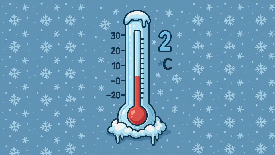 It is 2 degrees above zero. Where is the chance of slipperiness the greatest?