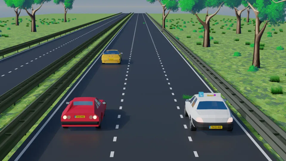 Are you allowed to overtake on the right here if there is no block marking between the vehicles?