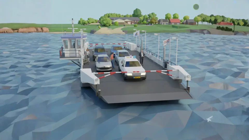 Do you need to turn off the engine when the ferry departs?