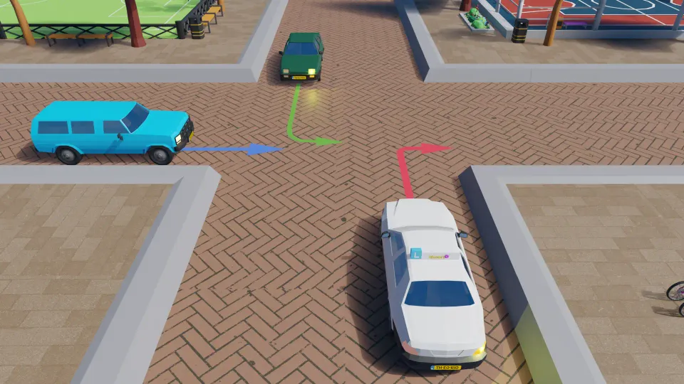 What is the correct order of priority at this intersection?