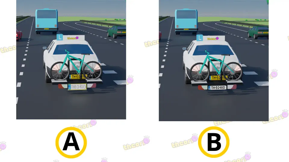 Welke fietsendrager heeft de juiste kentekenplaat?
