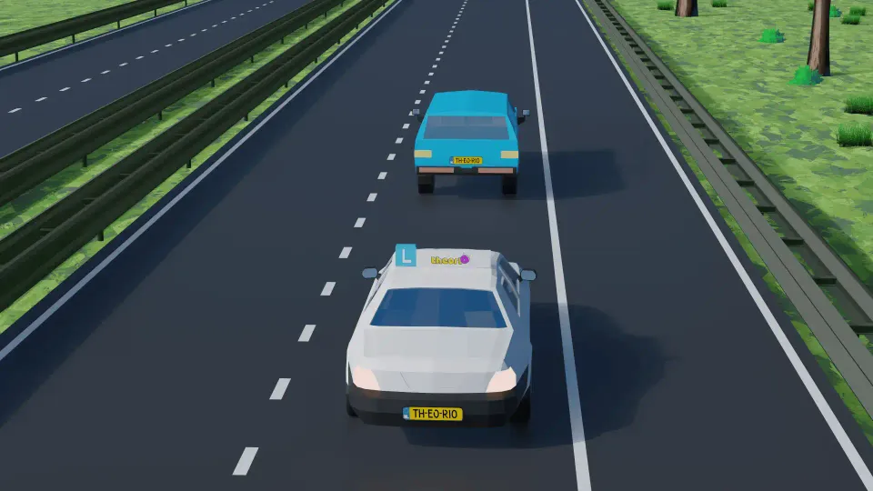 What is the desired following distance in this situation?