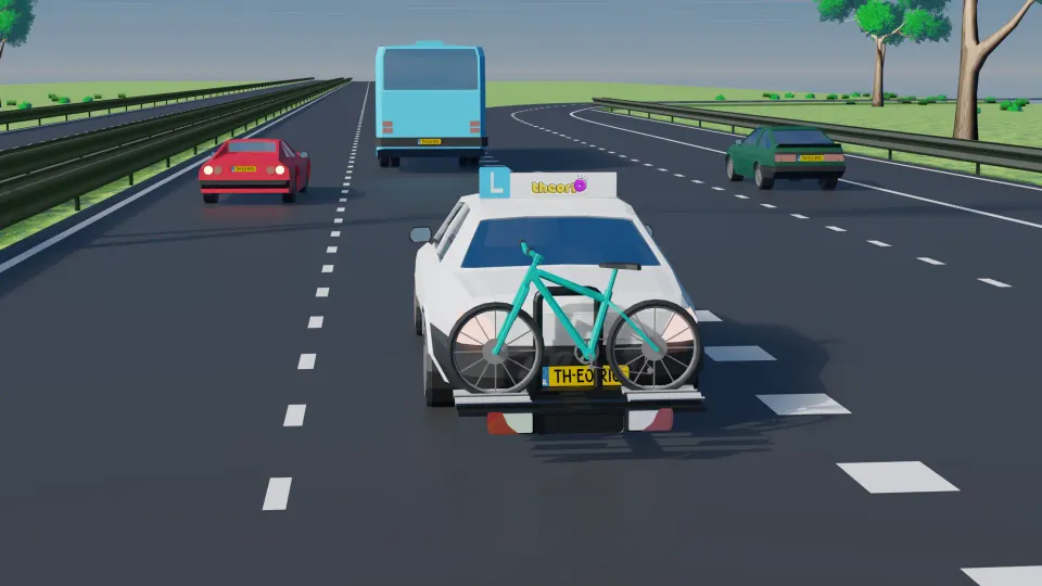 Mag je zo rijden als je fietsendrager de kentekenplaat afdekt?
