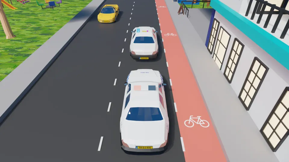Moet je uitwijken voor de politieauto met optische- en geluidssignalen?