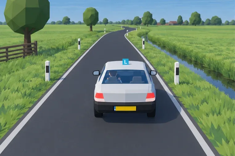 This road has no centre line. What do you rely on?