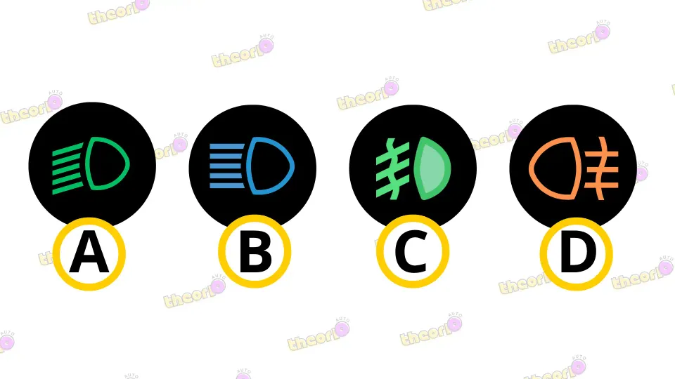 Which symbol indicates low beam?