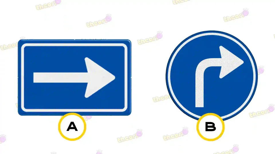 At which sign can you expect oncoming traffic from the right?