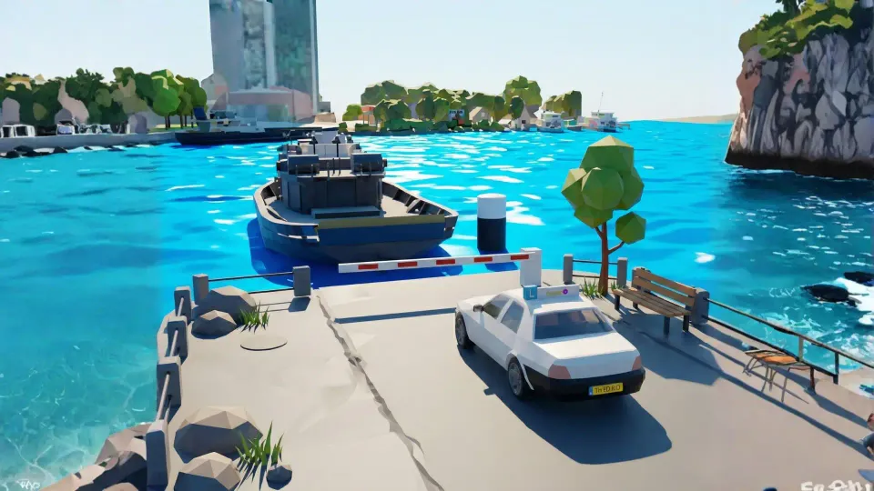 The barriers are going down. May you leave the engine running?