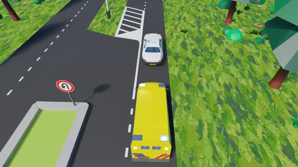 Er rijdt een ambulance met optische- en geluidssignalen achter je. Wat doe je?