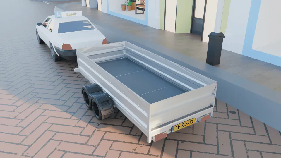 What color license plate does a trailer with a maximum permitted mass over 750 kg have?