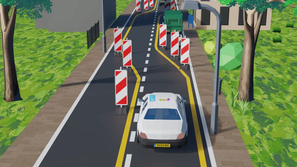 Are you allowed to drive over the white line?
