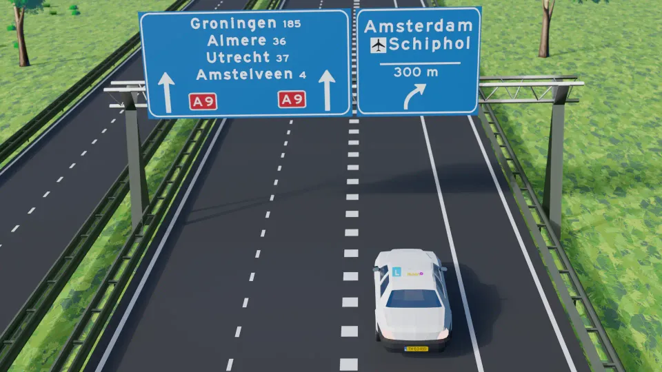 You want to leave the motorway. Are you allowed to signal here?