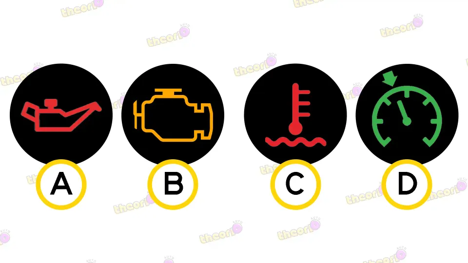 Which symbol indicates 'low oil level'?