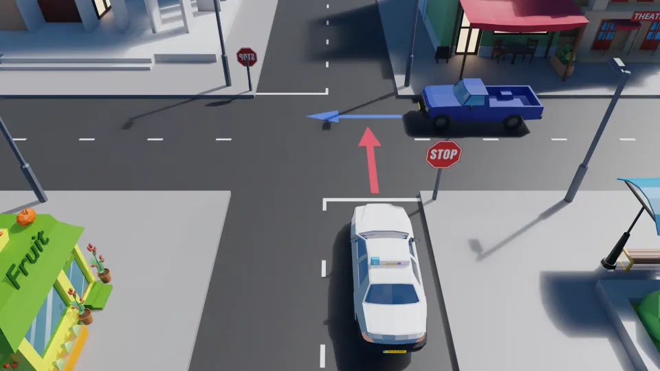 What is the correct order of yielding at this intersection?