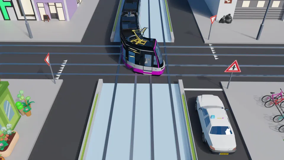 Do you have to give way to the tram?
