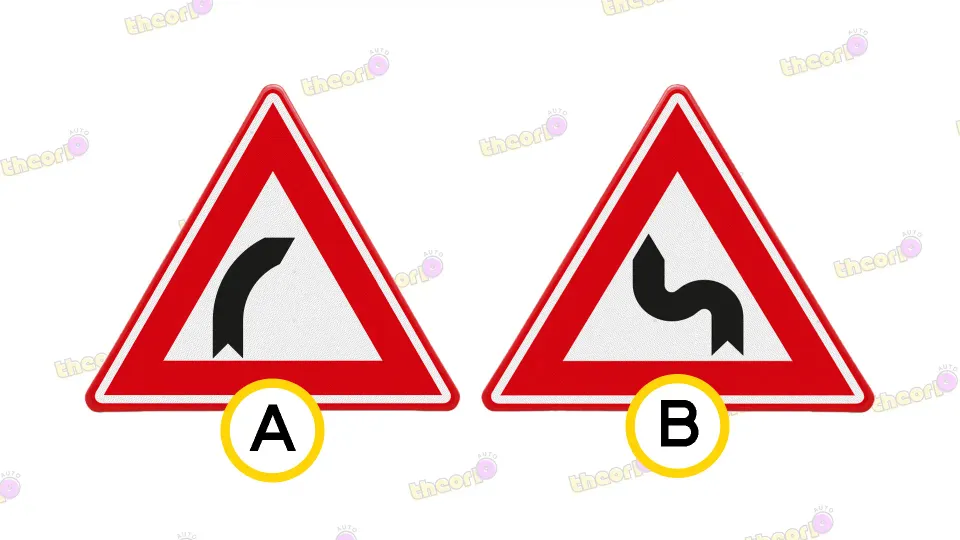 Which sign can you expect a turn to the right?