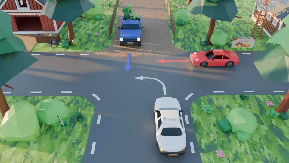 What is the correct order of priority at this intersection?