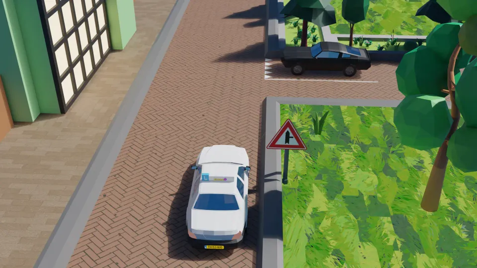 The car does not give you priority and continues to drive. What should you do now?