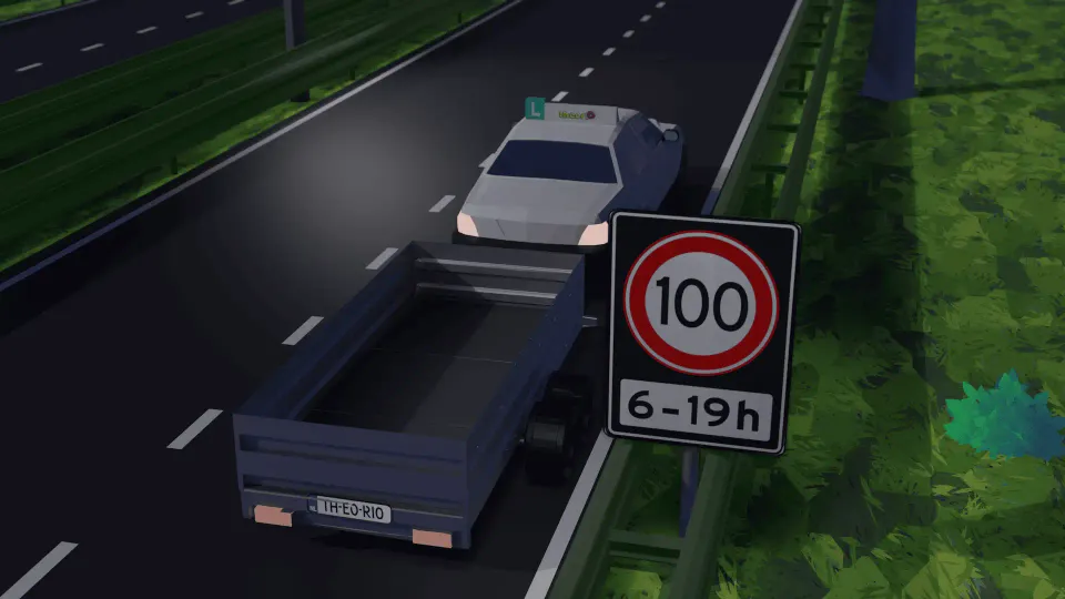 It is 23:00, what is your maximum allowed speed here?