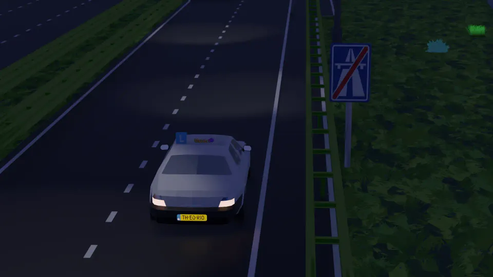 It is 20:30. How fast are you allowed to drive here?