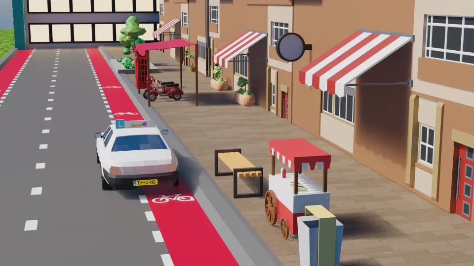 Are you allowed to stop here on the bike path?