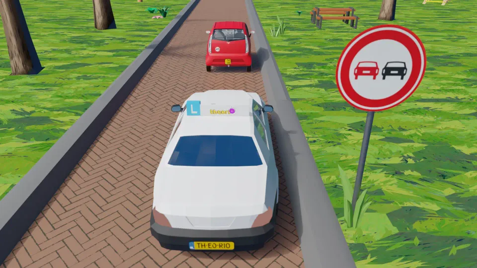 Are you allowed to overtake the brommobiel here?