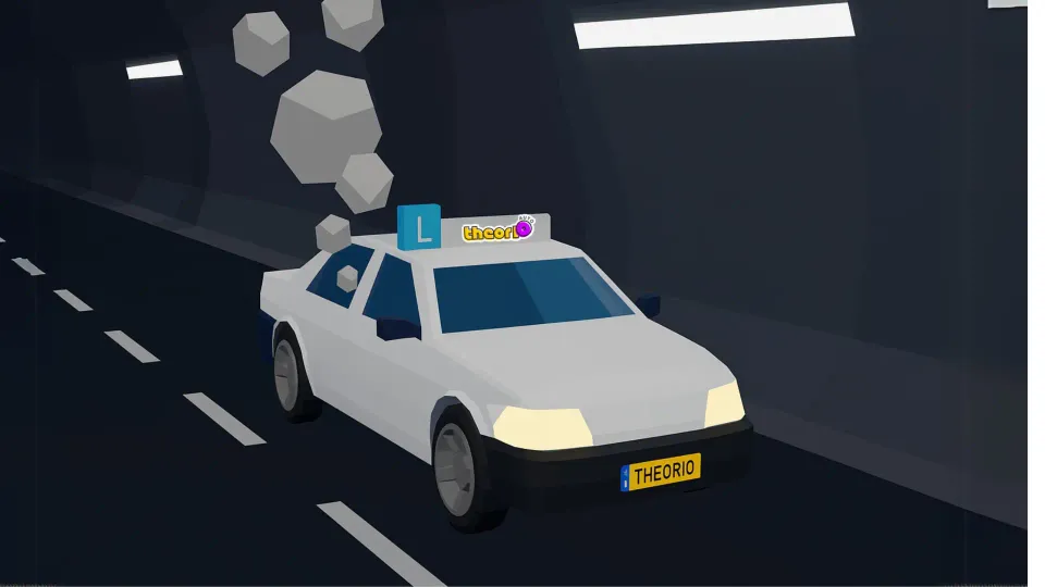 When there is smoke under the hood in a tunnel, should you continue driving until the end?