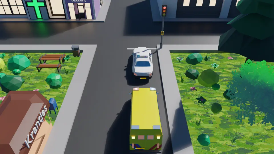 Het stoplicht staat op rood, mag je doorrijden?