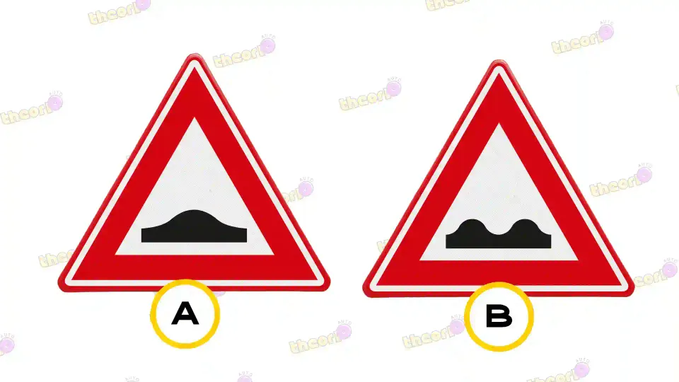 Which sign can you expect a speed bump?