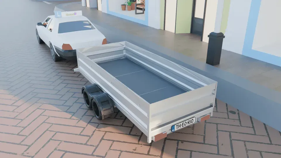 Learner car with a trailer