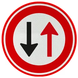 Sign F5: give way to oncoming traffic