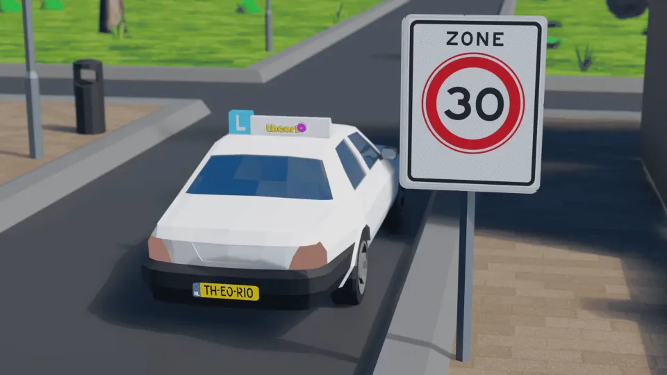 Sign start of a 30 zone (zone 30)