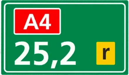Hectometre sign of an A-road, so a motorway