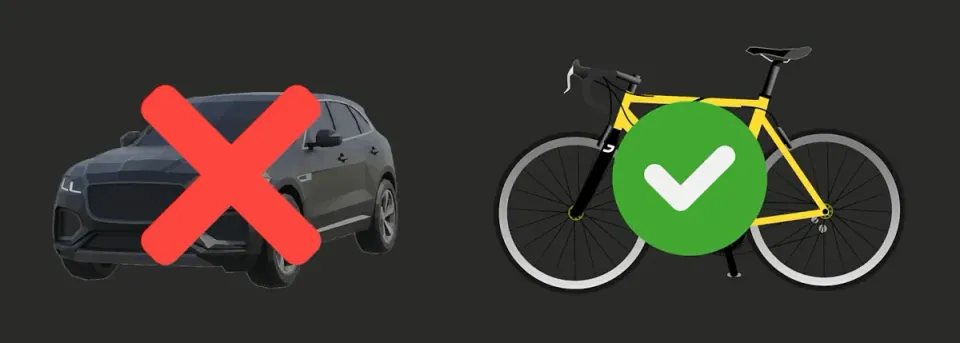 With a driving disqualification you may not drive a car. Normal cycling is allowed, unless you also have a separate driving ban.
