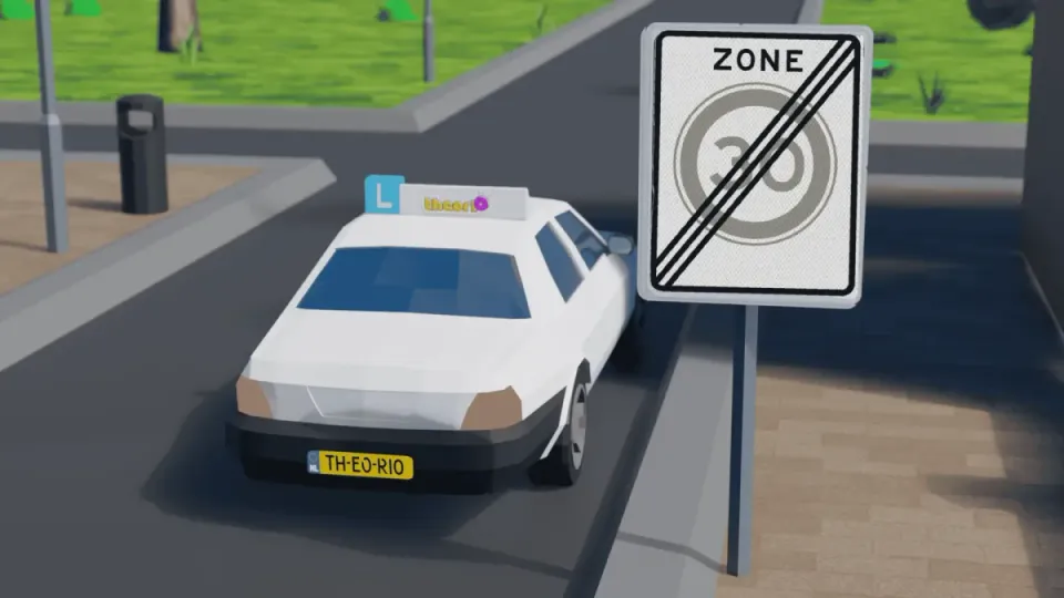 You leave the 30 zone. If you stay inside the built-up area and there is no other sign, you may drive 50 km/h again.