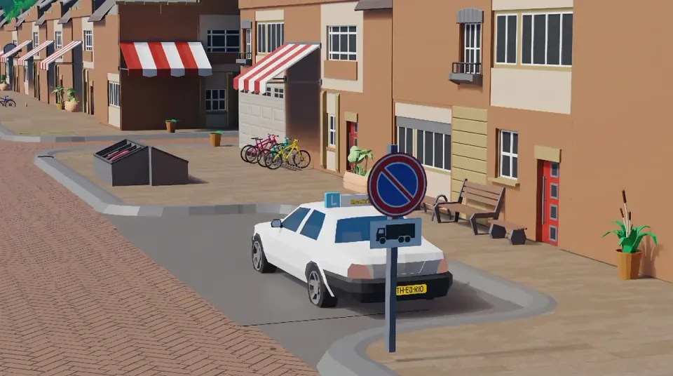Sub-plate with a lorry: the ban only applies to lorries. You may park here with your car.