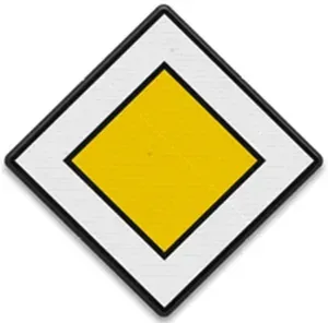 Sign B1: priority road