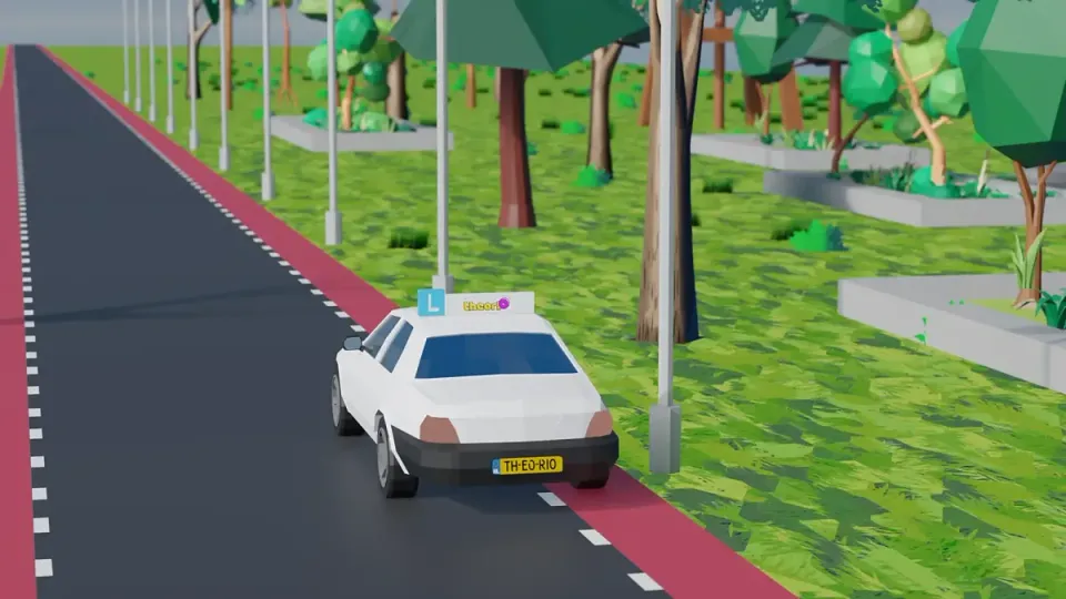 No bicycle symbol: this is an advisory cycle lane. Cars may drive and stop on it.