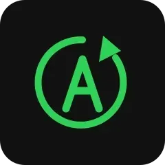 The start-stop system light: an A with a circular arrow around it.