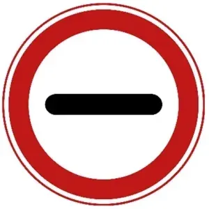 Sign F10: stop. The sign can show who is stopping you, for example police or customs.