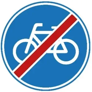 G12: einde verplicht fietspad; kies hierna de plaats op de weg volgens de gewone regels.