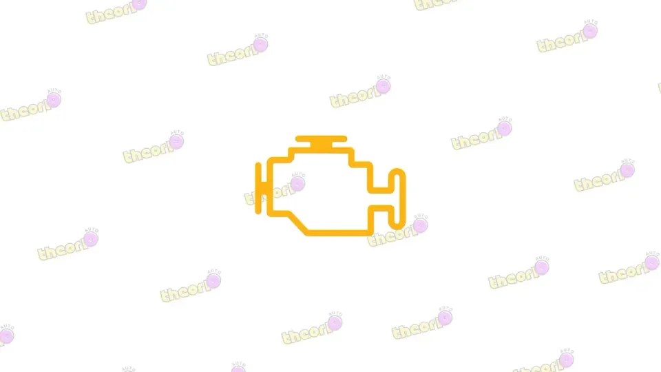 An orange engine block is the engine light. It can be steady or flashing.