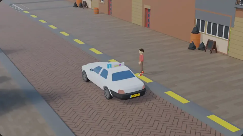 A passenger gets in straight away